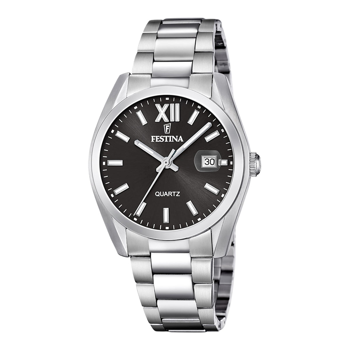Festina Herrenuhr aus Edelstahl in Silber, 4×0,8 cm