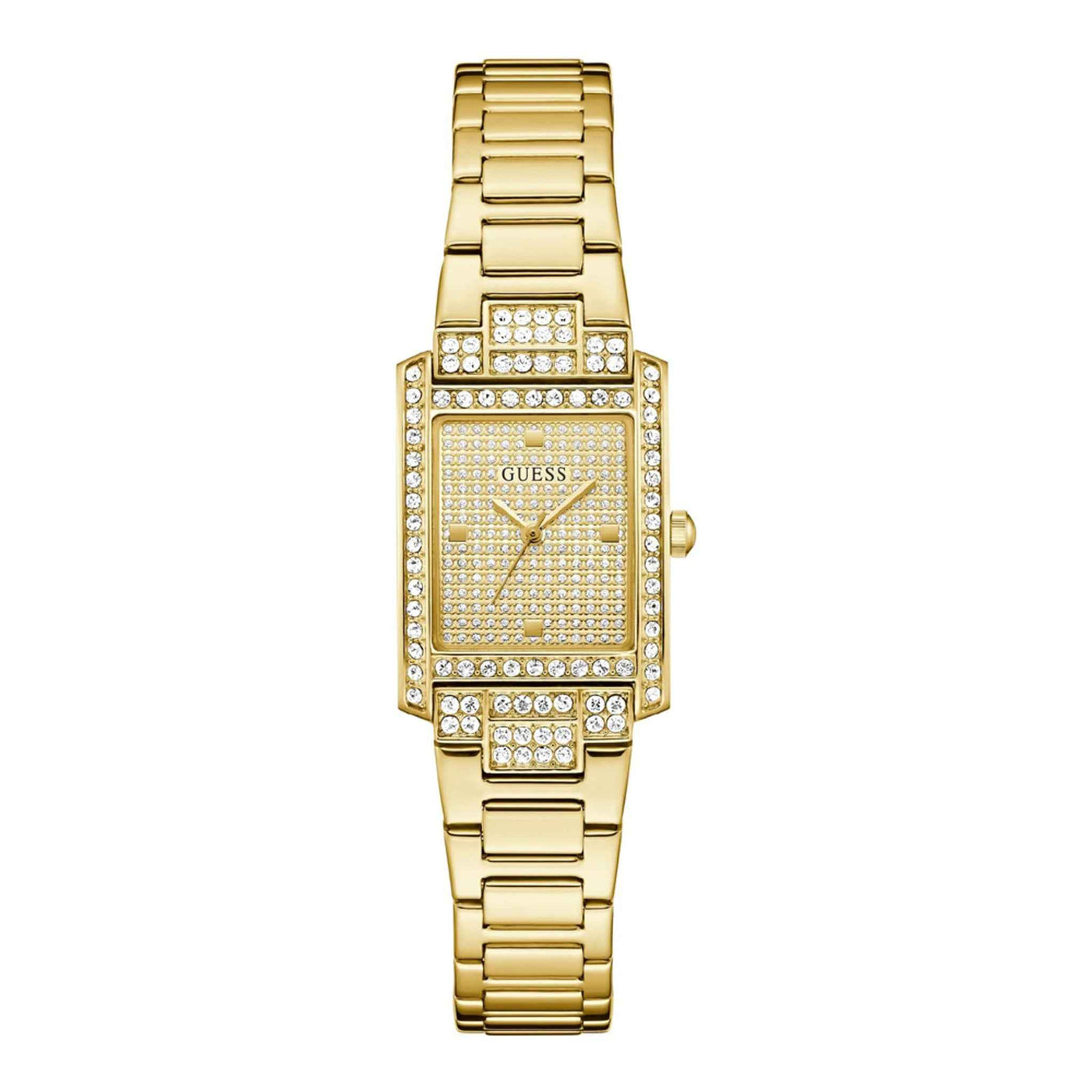 Damenuhr Bonnet Edelstahl gold 24 mm Quarz Armbanduhr GW0995L2 | GUESS
