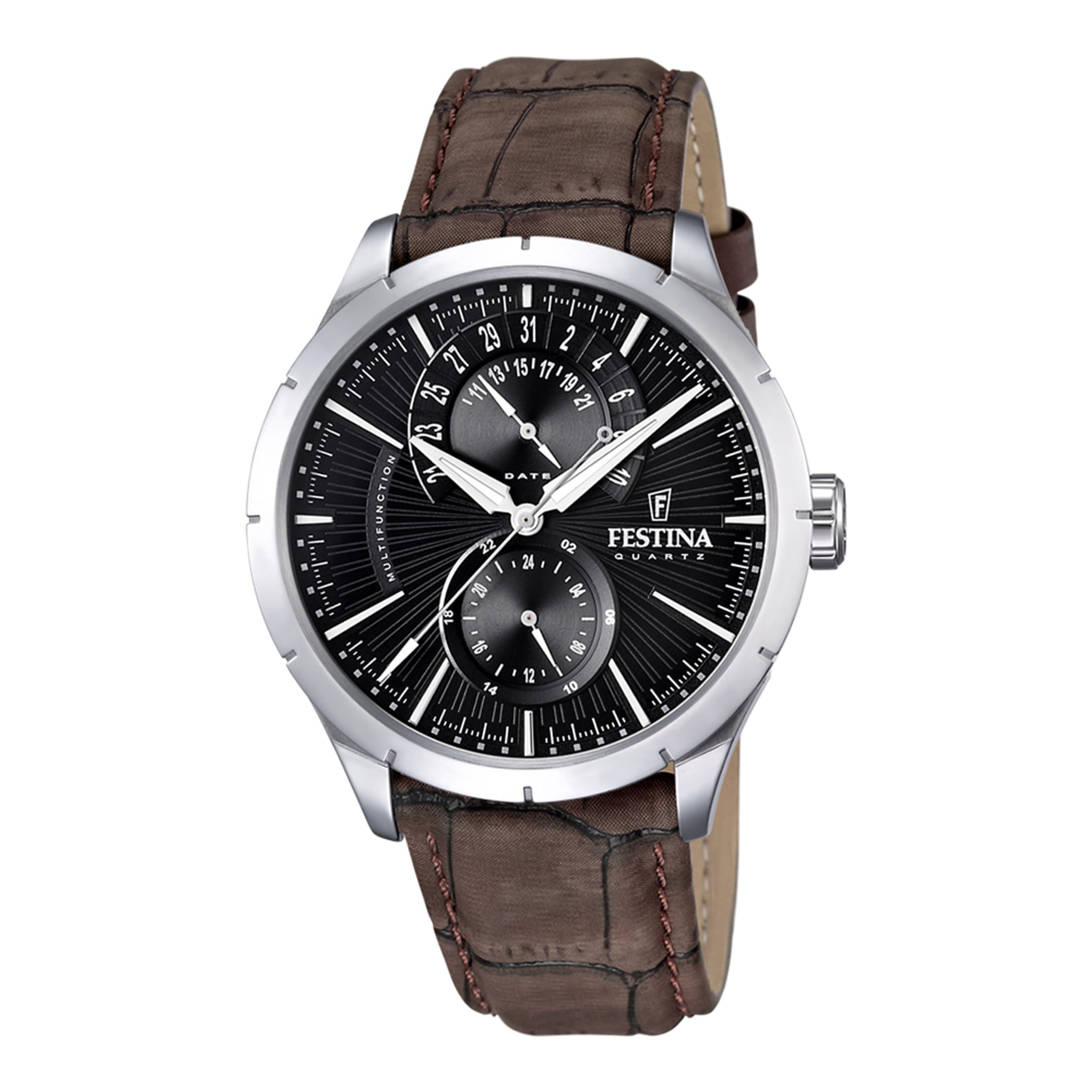 Festina Herrenuhr aus Leder, 4,6×1 cm