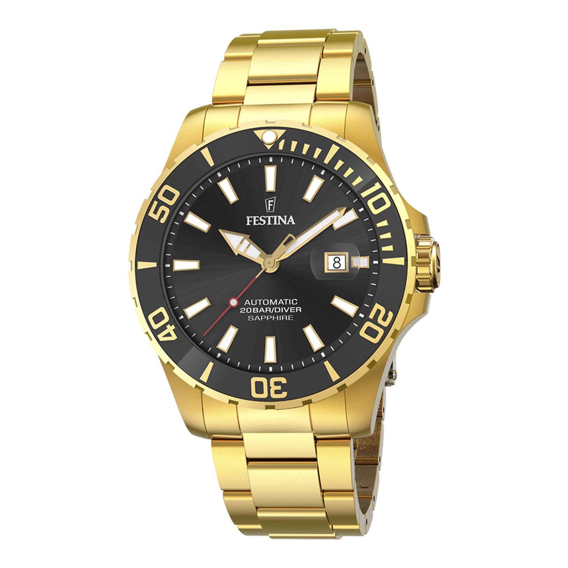 Festina Taucheruhr aus Edelstahl in Gold, 4,4×1,2 cm