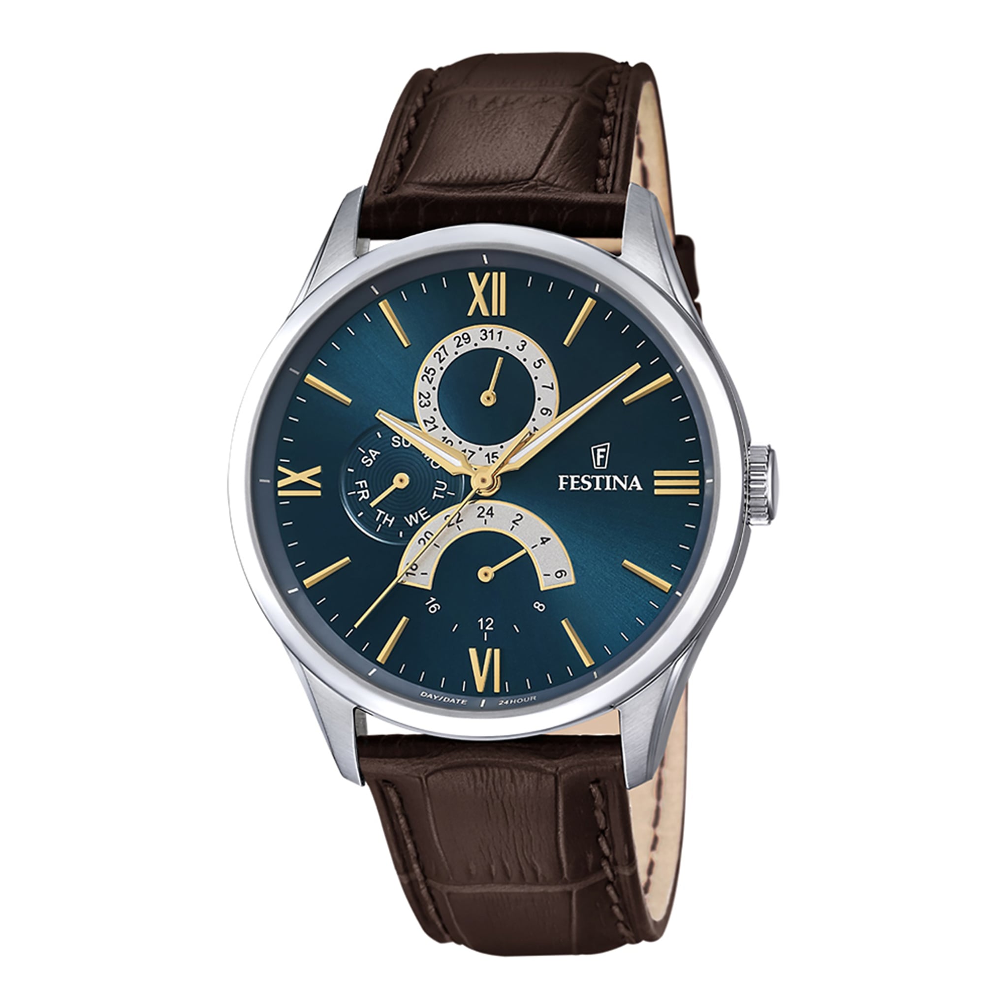 Festina Herrenuhr aus Leder, 4,3×1 cm