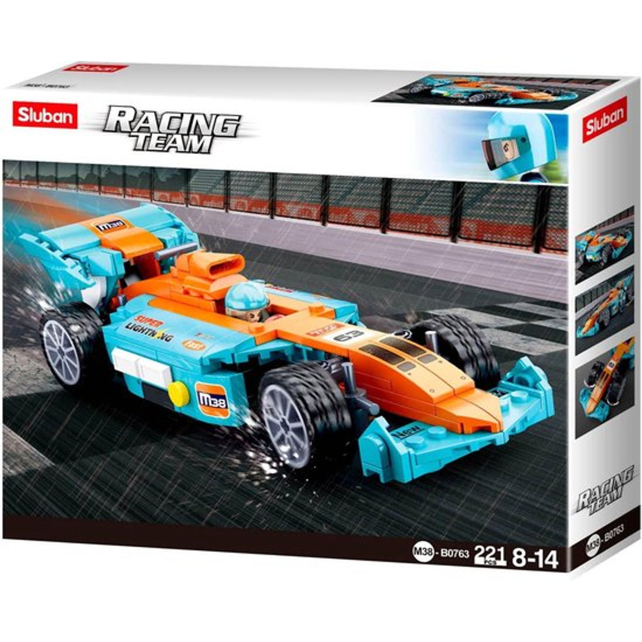 Bausatz Rennwagen 222 Teile ab 8 Jahren mit Minifigur