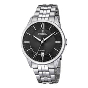 Herrenuhr Classics F20425/3 Edelstahl silber 43 mm Quarz Datum | Festina
