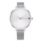 TOMMY HILFIGER Damenuhr aus Edelstahl in Silber, 3,8×0,6 cm
