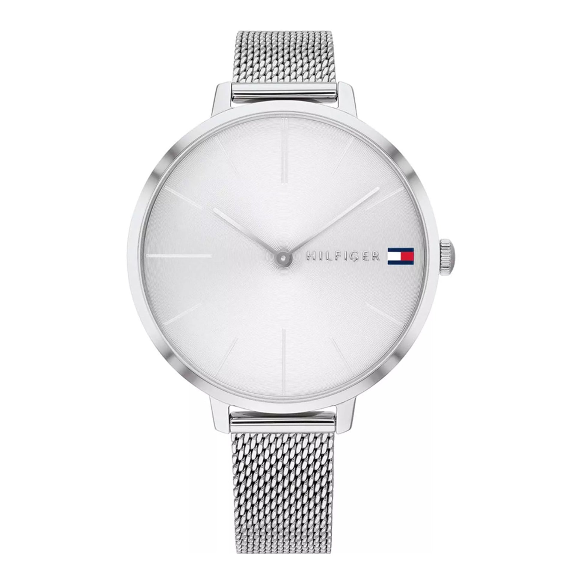 TOMMY HILFIGER Damenuhr aus Edelstahl in Silber, 3,8×0,6 cm