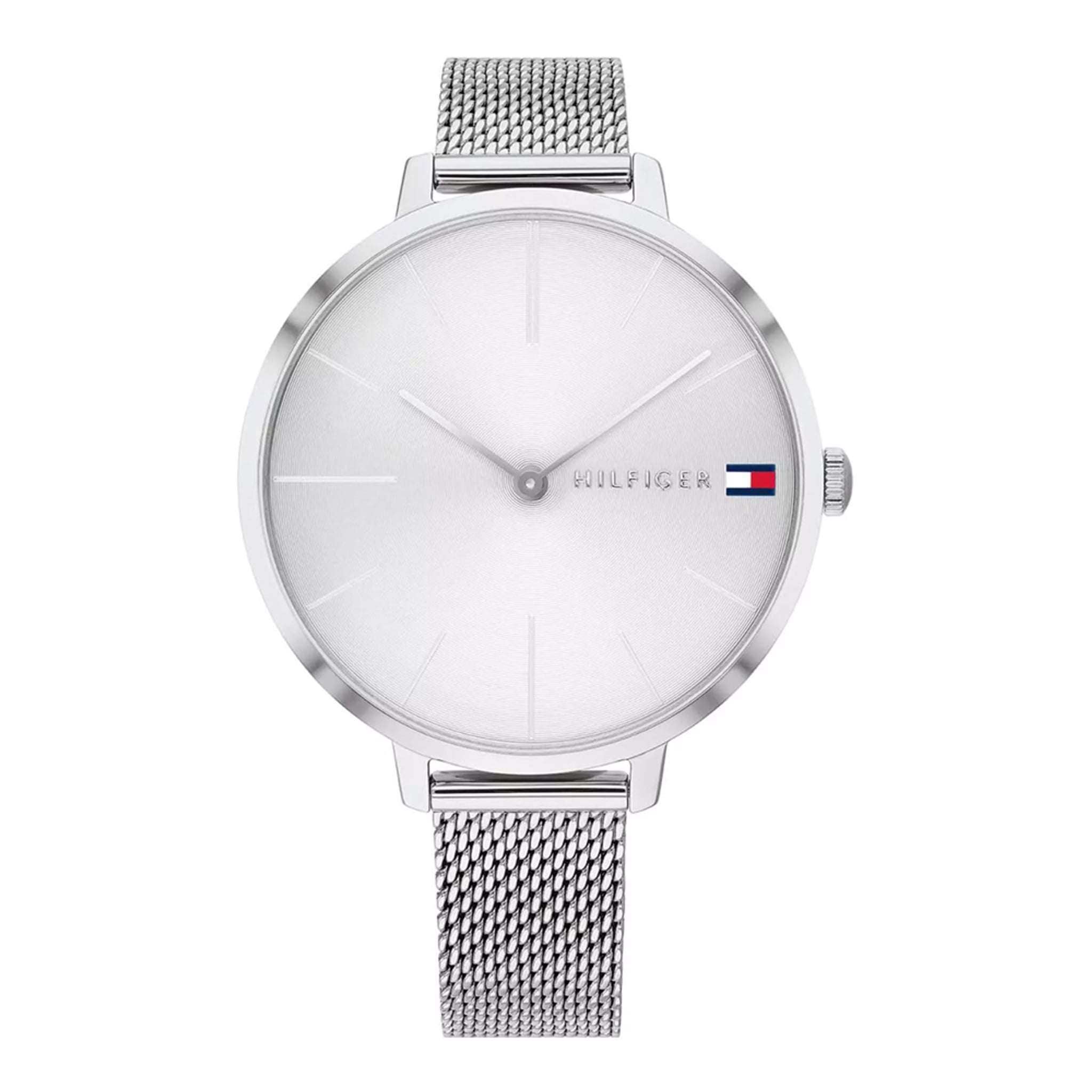 TOMMY HILFIGER Damenuhr aus Edelstahl in Silber, 3,8×0,6 cm