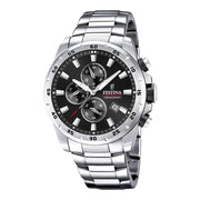 Festina Herrenuhr aus Edelstahl in Silber, 4,5×1,2 cm