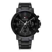 TOMMY HILFIGER Armbanduhr aus Edelstahl in Schwarz, 44 mm