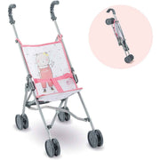 Faltbarer Puppenbuggy pink Metall/Kunststoff 36-42 cm | Corolle