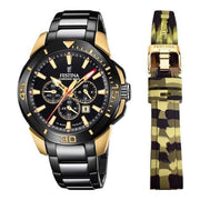 Festina Herrenuhr aus Edelstahl in Gold, 4,7×1,2 cm