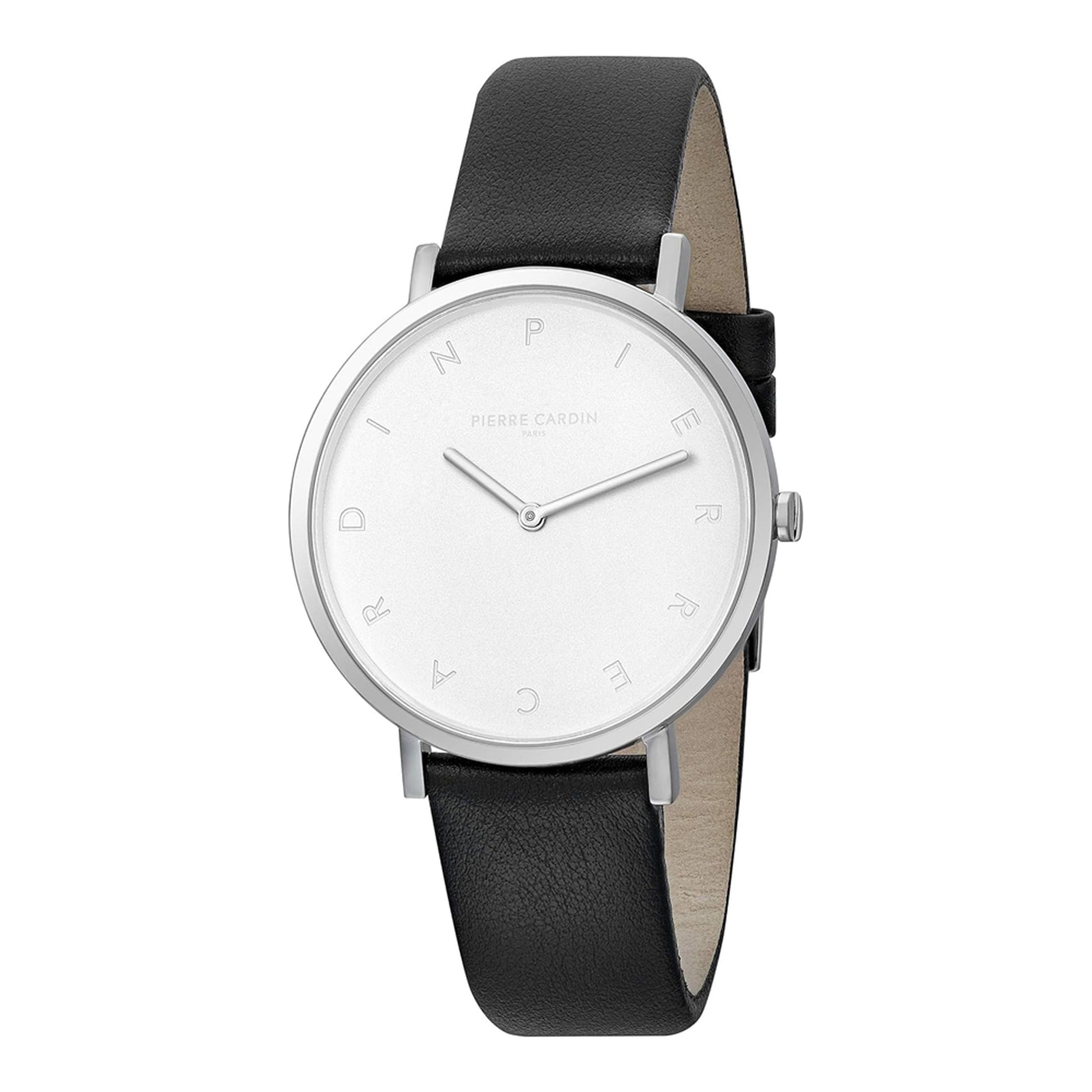 PIERRE CARDIN Damenuhr aus Leder in Weiß, 3,6×0,6 cm