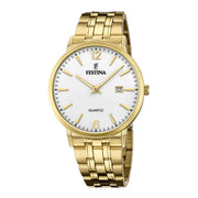 Festina Herrenuhr aus Edelstahl in Weiß, 4,1×0,7 cm