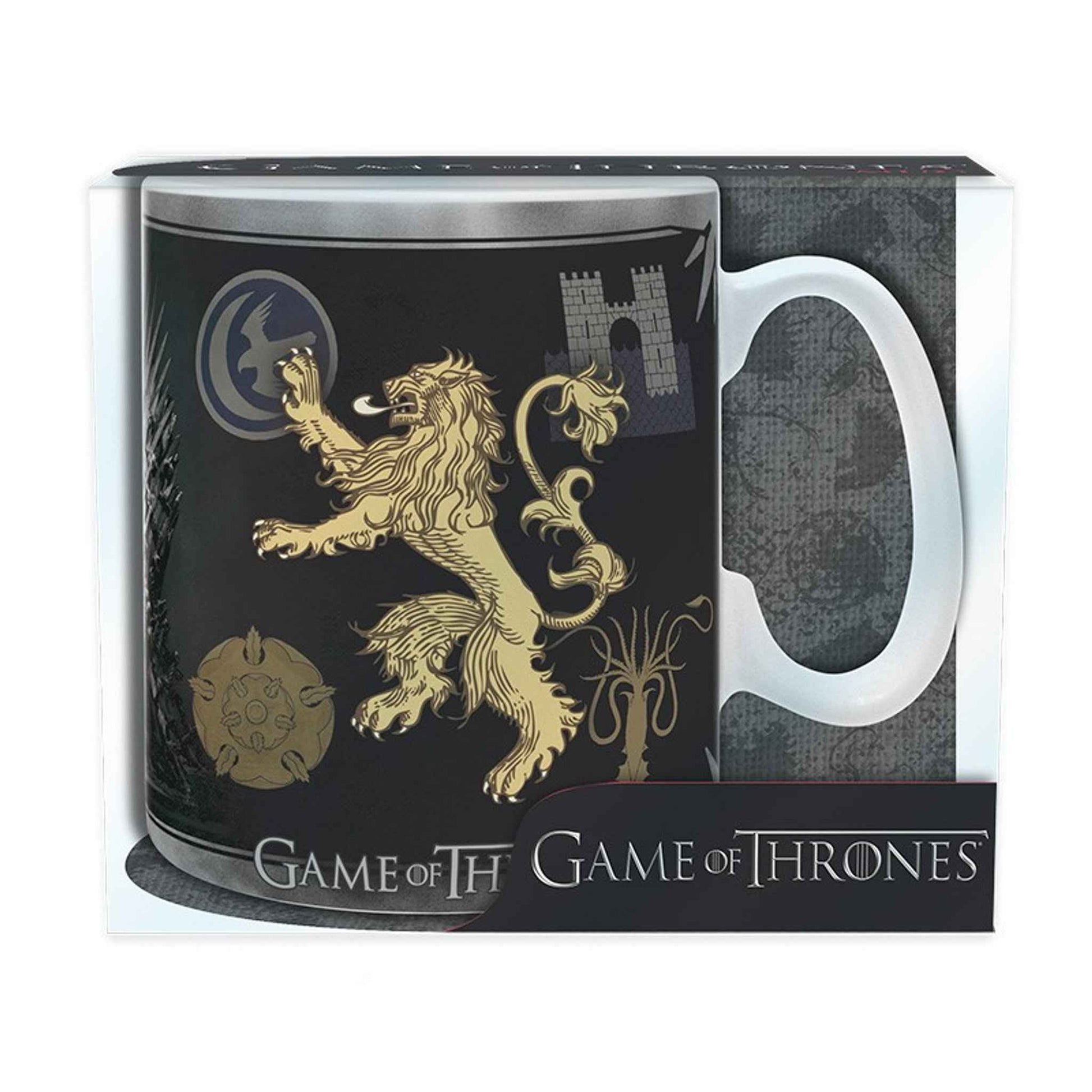 Jumbo Tasse Game of Thrones Logos and Throne Porzellan schwarz