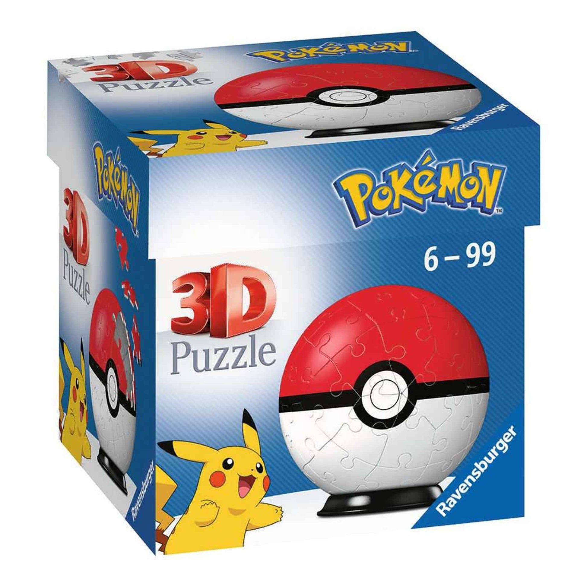 3D Puzzle Pokéballs 54 Teile Kunststoff mehrfarbig | Ravensburger