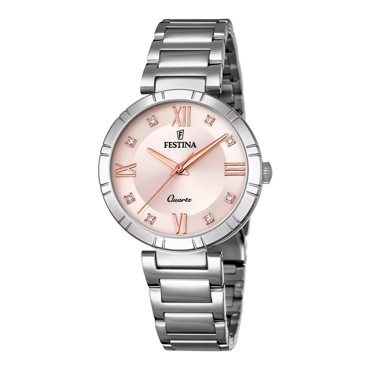 Festina Damenuhr aus Edelstahl in Silber, 3,2×0,8 cm