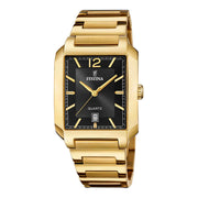 Herrenuhr Festina On The Square F20678/4 Edelstahl gold 36 mm Quarz | Festina