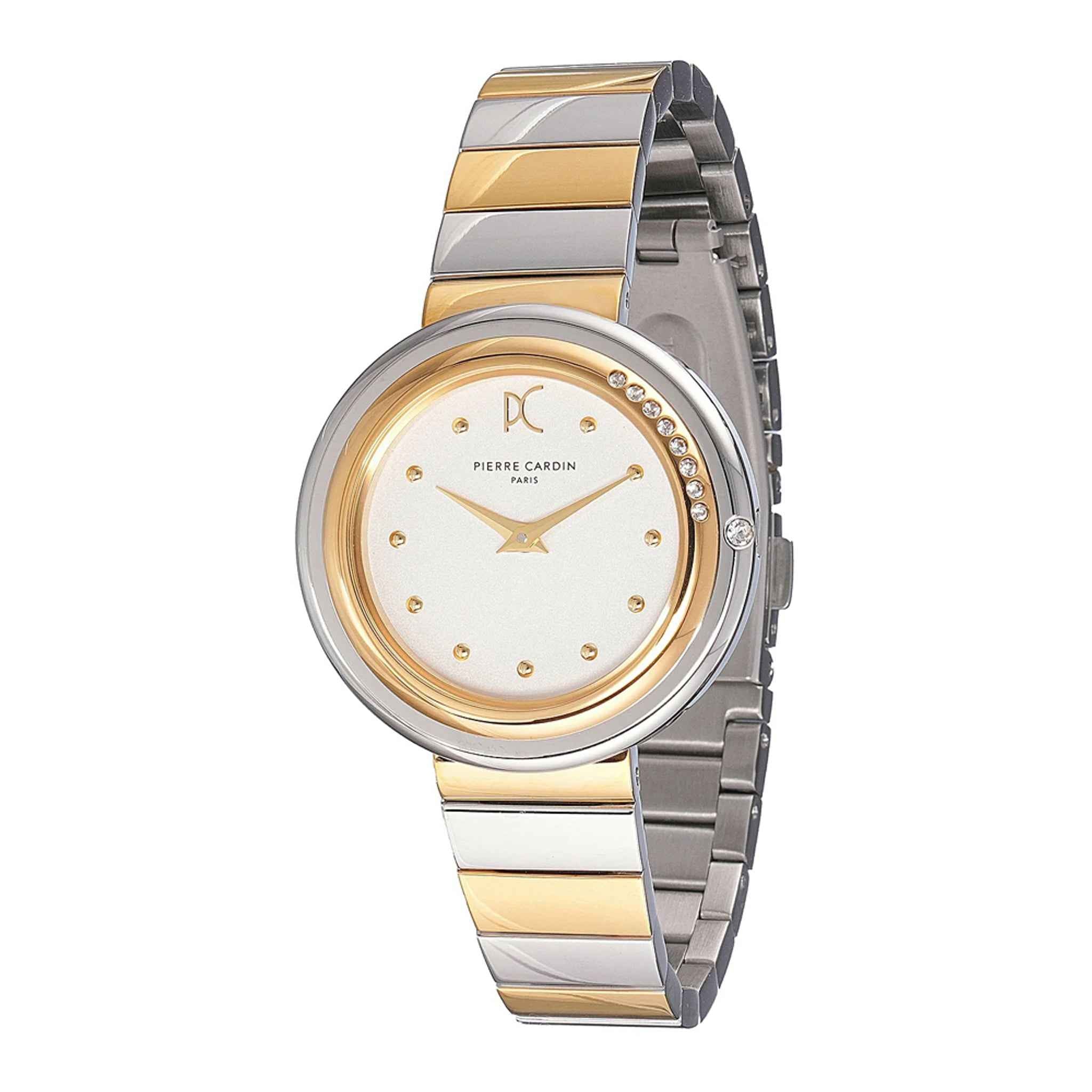 Damenuhr Passy Meteore Edelstahl silber-gold 32 mm Quarz | PIERRE CARDIN