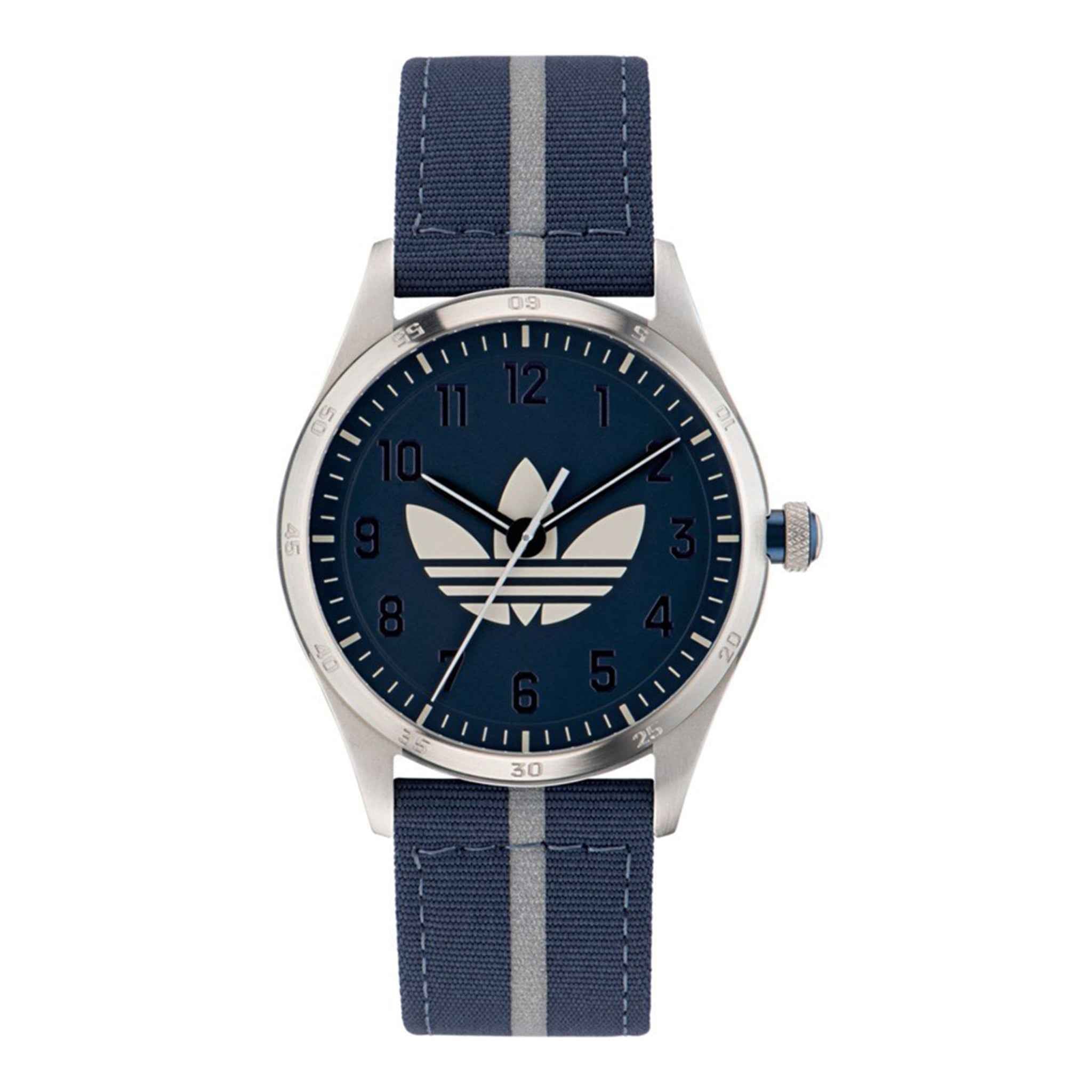 Herrenuhr aus Edelstahl, Blaues Zifferblatt 42 mm | Adidas