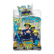 Bettwäsche-Set Feuerwehrmann Sam 135x200 cm 100% Baumwolle mehrfarbig Kinder