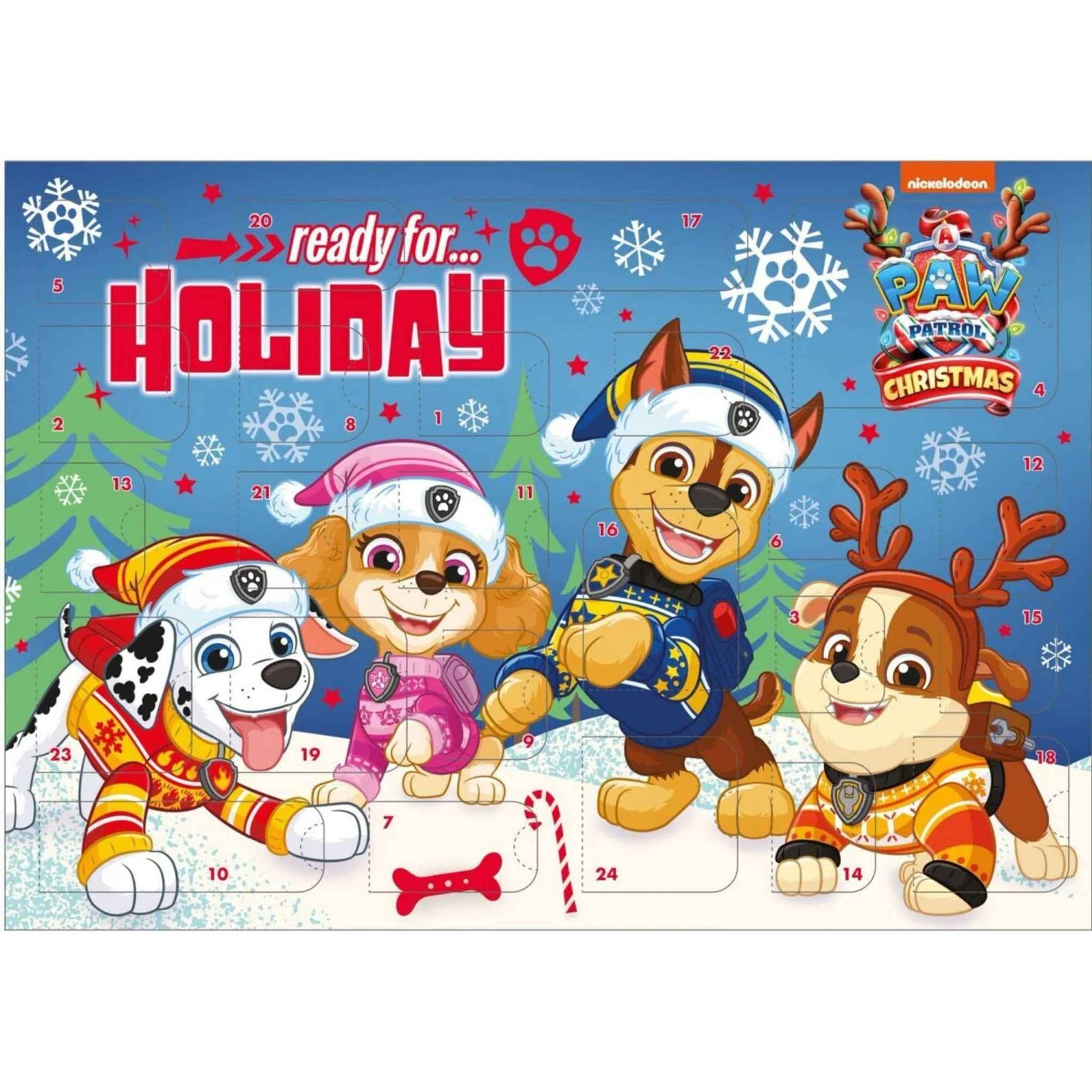 Adventskalender Paw Patrol 24 Türchen mit Stempeln Puzzles Stickern | Undercover