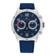 Herrenuhr Blaze 1792027 Multifunktion Edelstahl silber 46 mm Silikon blau
