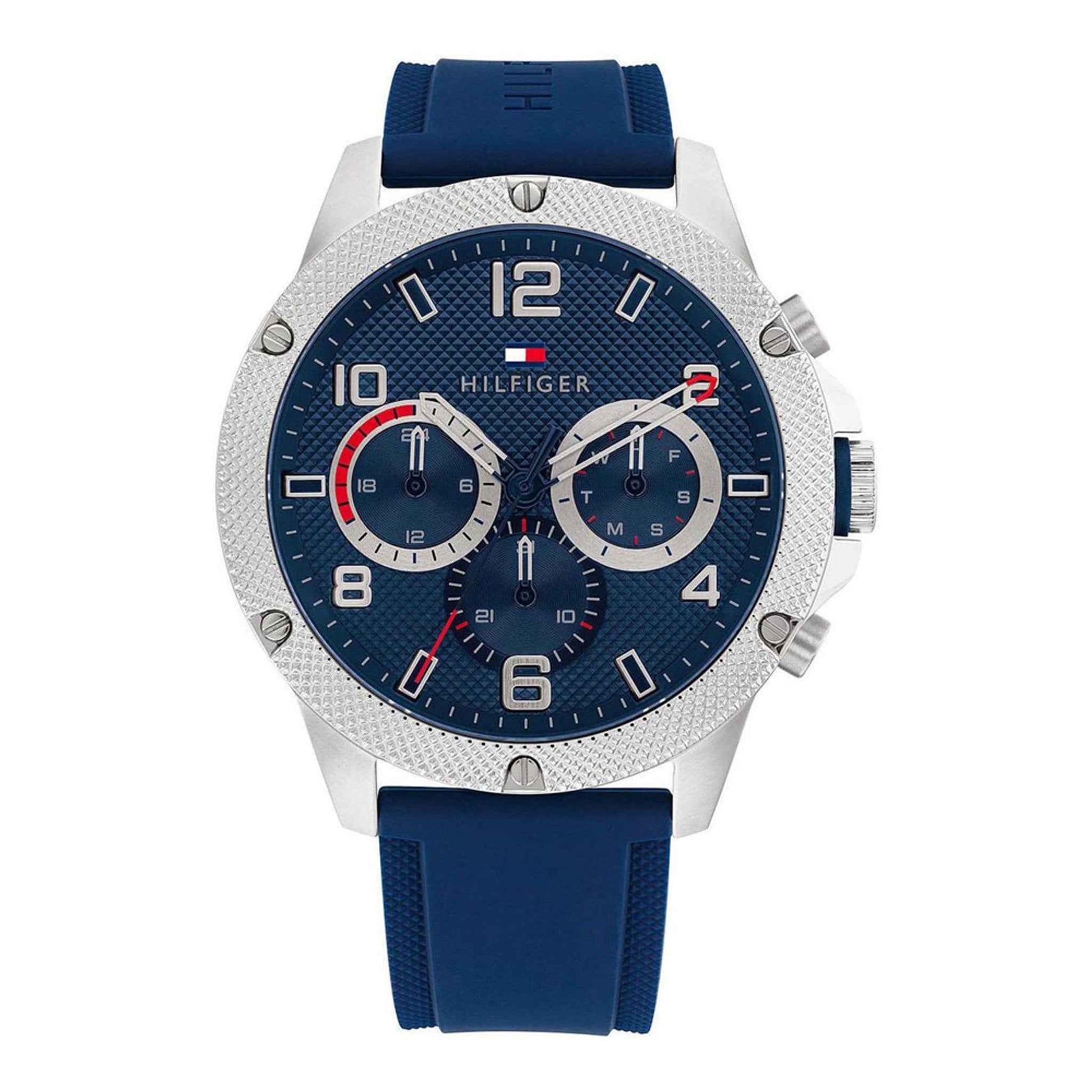 Herrenuhr Blaze 1792027 Multifunktion Edelstahl silber 46 mm Silikon blau