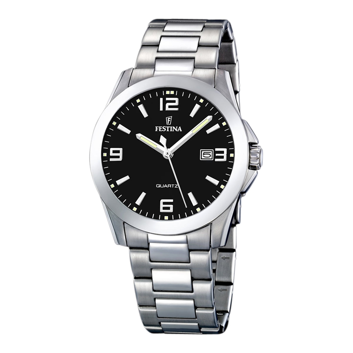 Festina Herrenuhr aus Edelstahl in Silber, 4×0,9 cm