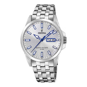 Herrenuhr Multifunktion Edelstahl silber 41 mm Quarz Datum | Festina