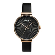 Damenuhr Style 38-195-001 Edelstahl roségold 38 mm Lederarmband Quarz | FILA