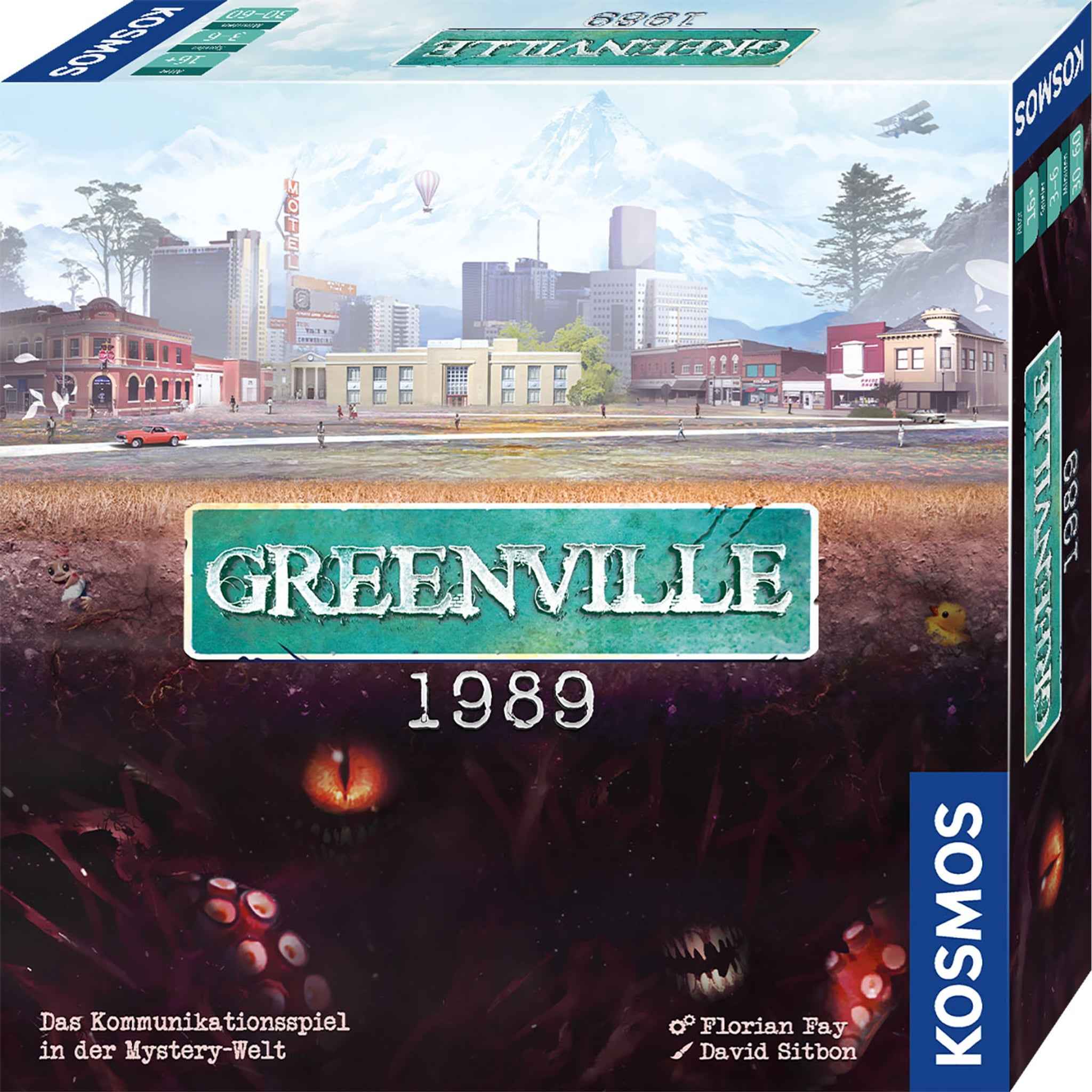 Brettspiel Greenville 1989 Escape Koop ab 16 Jahren 3-6 Spieler | Kosmos