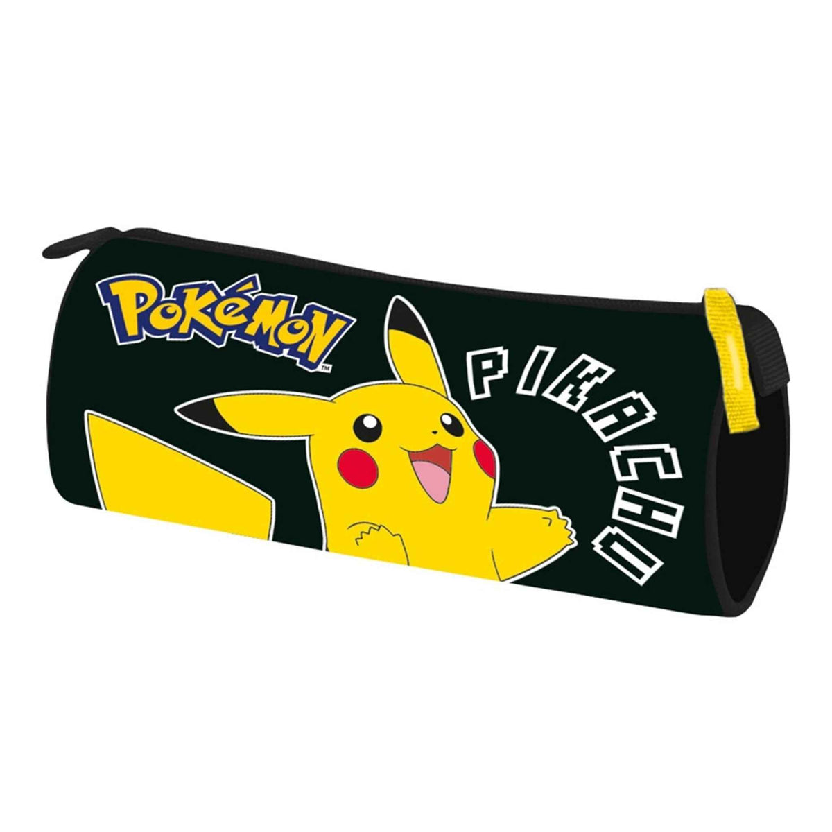 Pokémon Mäppchen rund 22 cm schwarz Pikachu Reißverschluss