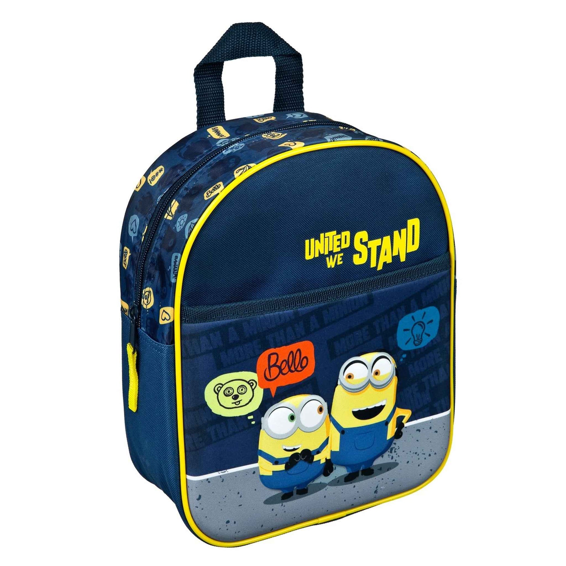Minions 3D Rucksack blau mit Reißverschluss