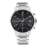 TOMMY HILFIGER Herrenuhr aus Edelstahl in Silber, 4,4×1 cm
