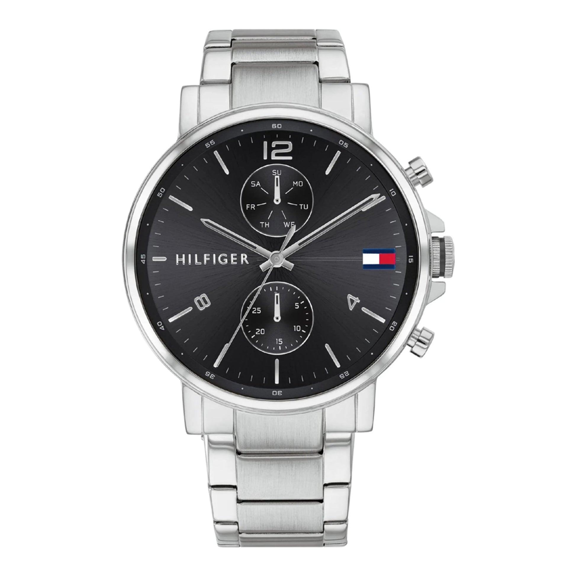 TOMMY HILFIGER Herrenuhr aus Edelstahl in Silber, 4,4×1 cm