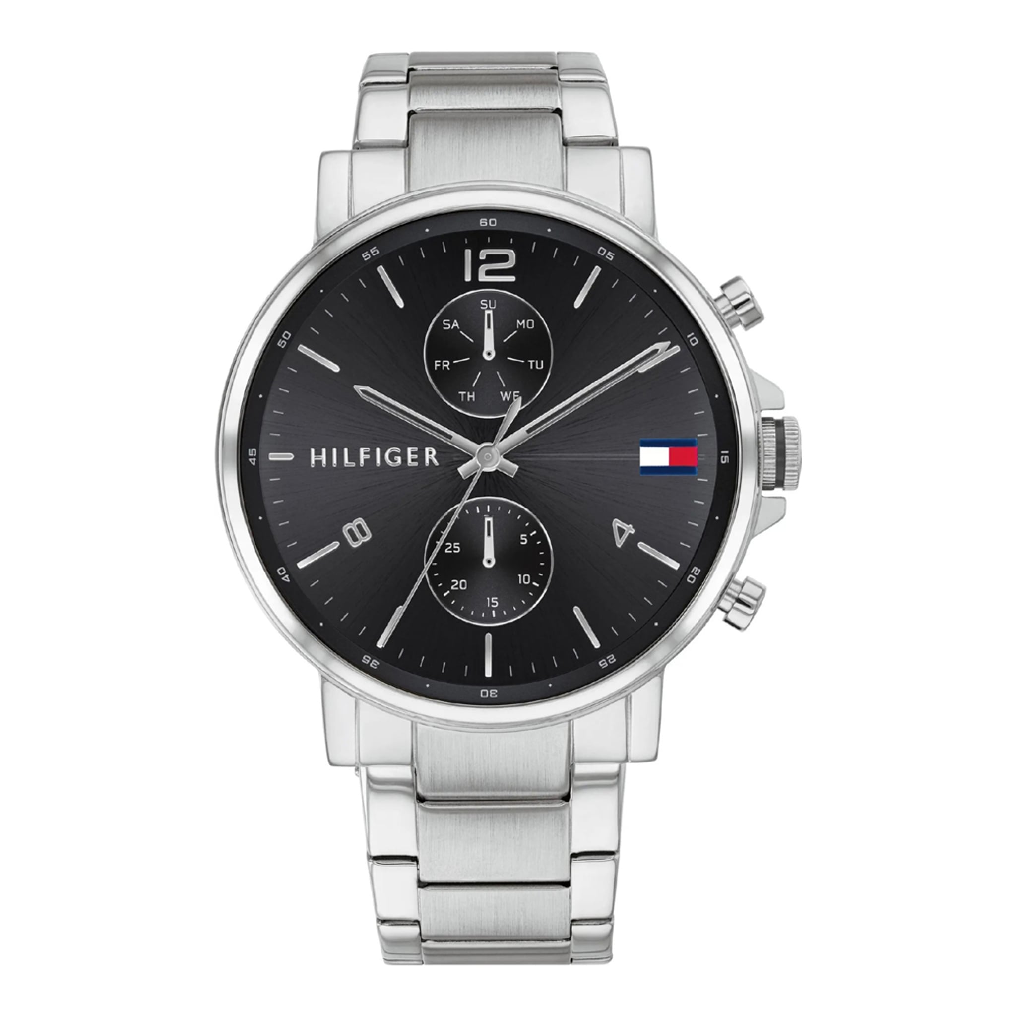 TOMMY HILFIGER Herrenuhr aus Edelstahl in Silber, 4,4×1 cm