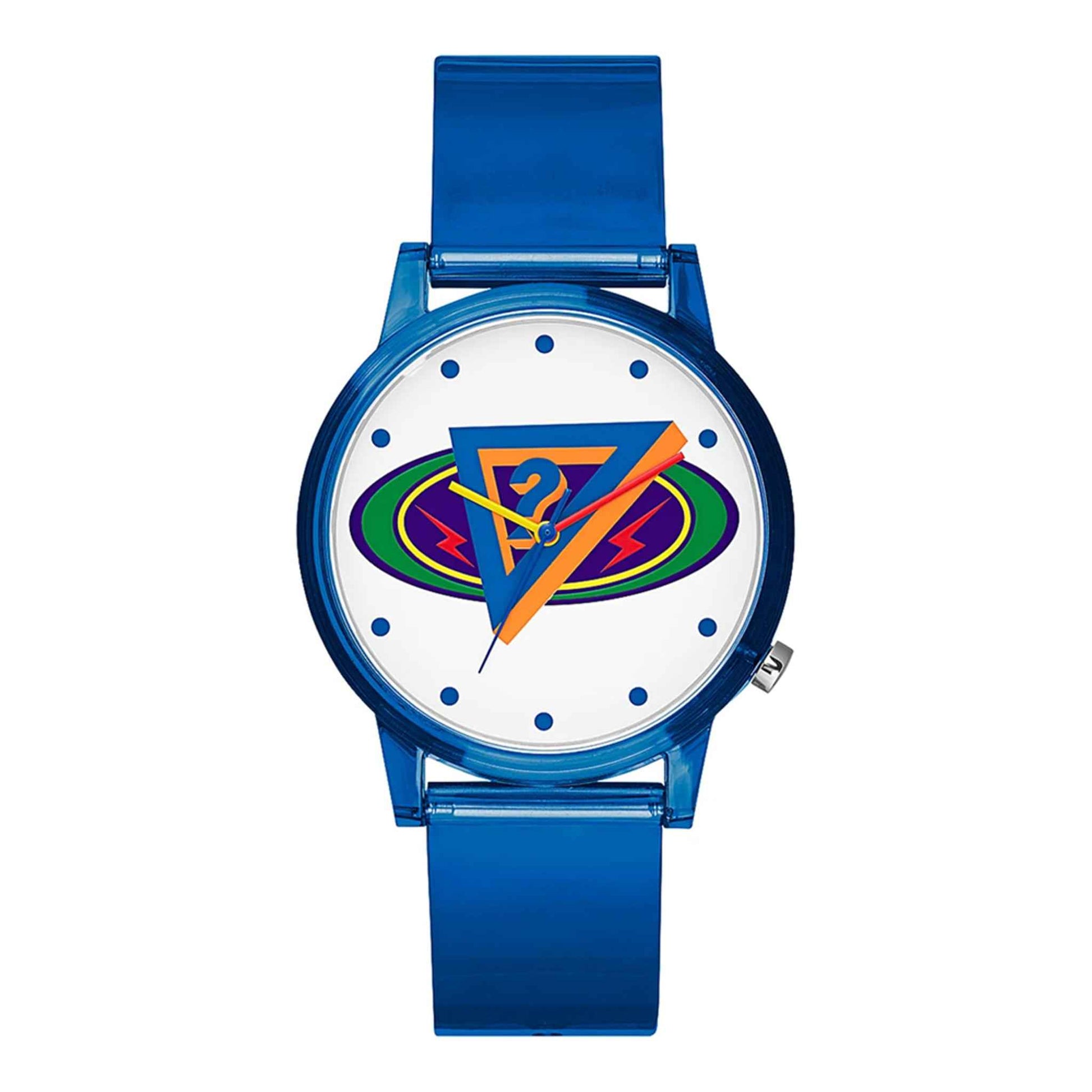 Herrenuhr J Blavin V1049M1 Kunststoffgehäuse Blau 42 mm Quarz Silikonarmband