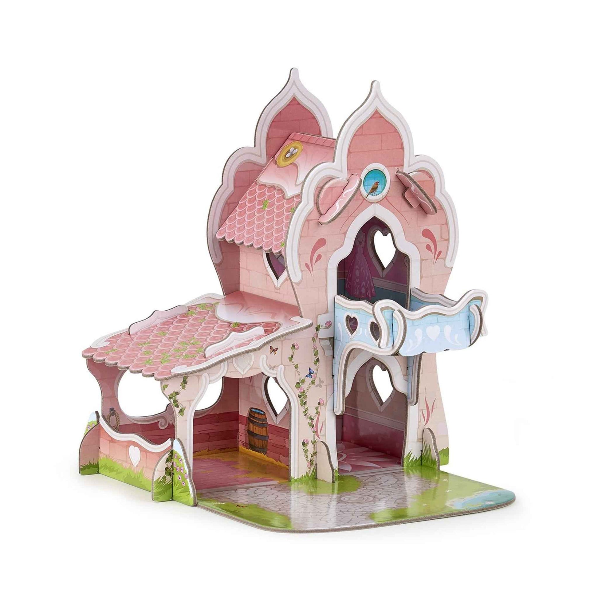 Spielfigur Mini Prinzessinnenschloss aus Kunststoff in Rosa 33×24×4 cm | Papo