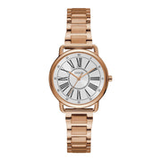 Damenuhr Jackie Edelstahl roségold 34 mm Quarz Analog | GUESS