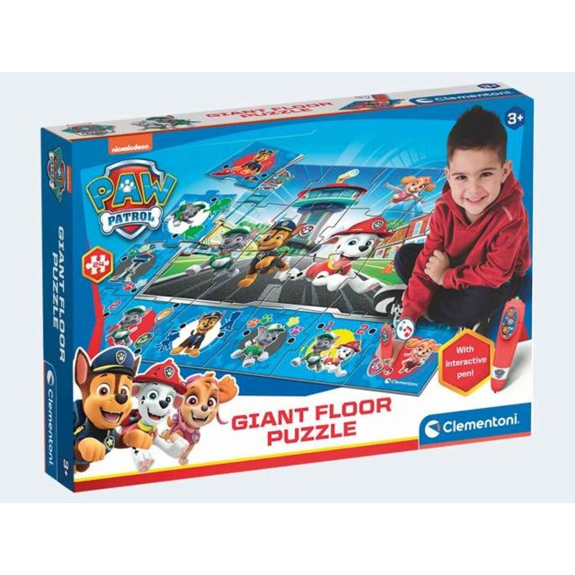 Quiz-Bodenpuzzle Paw Patrol 24 Maxi-Teile 70x100 cm ab 3 Jahren | Clementoni