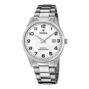 Festina Herrenuhr aus Edelstahl in Silber, 4×0,8 cm