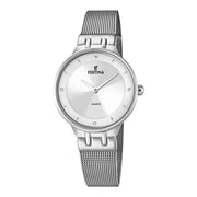 Festina Damenuhr aus Edelstahl in Silber, 3,1×0,8 cm