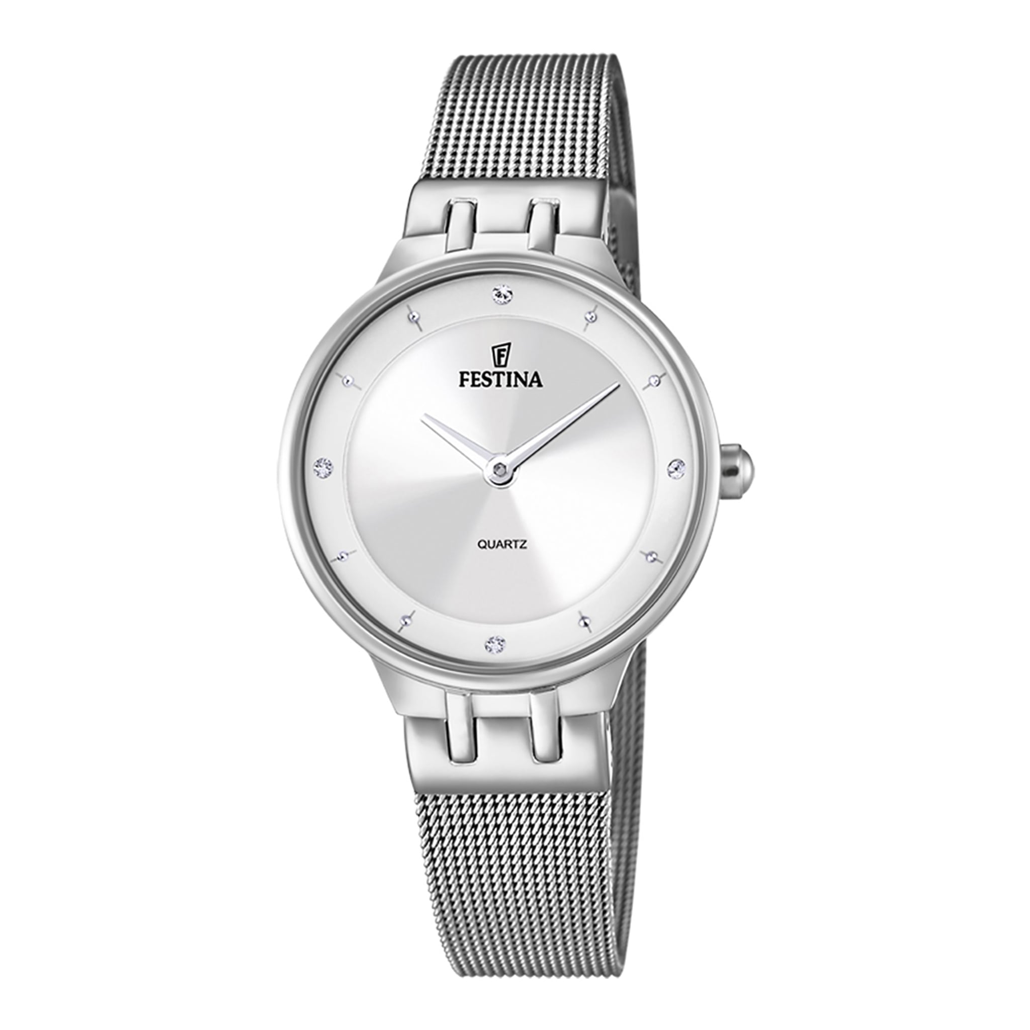 Festina Damenuhr aus Edelstahl in Silber, 3,1×0,8 cm