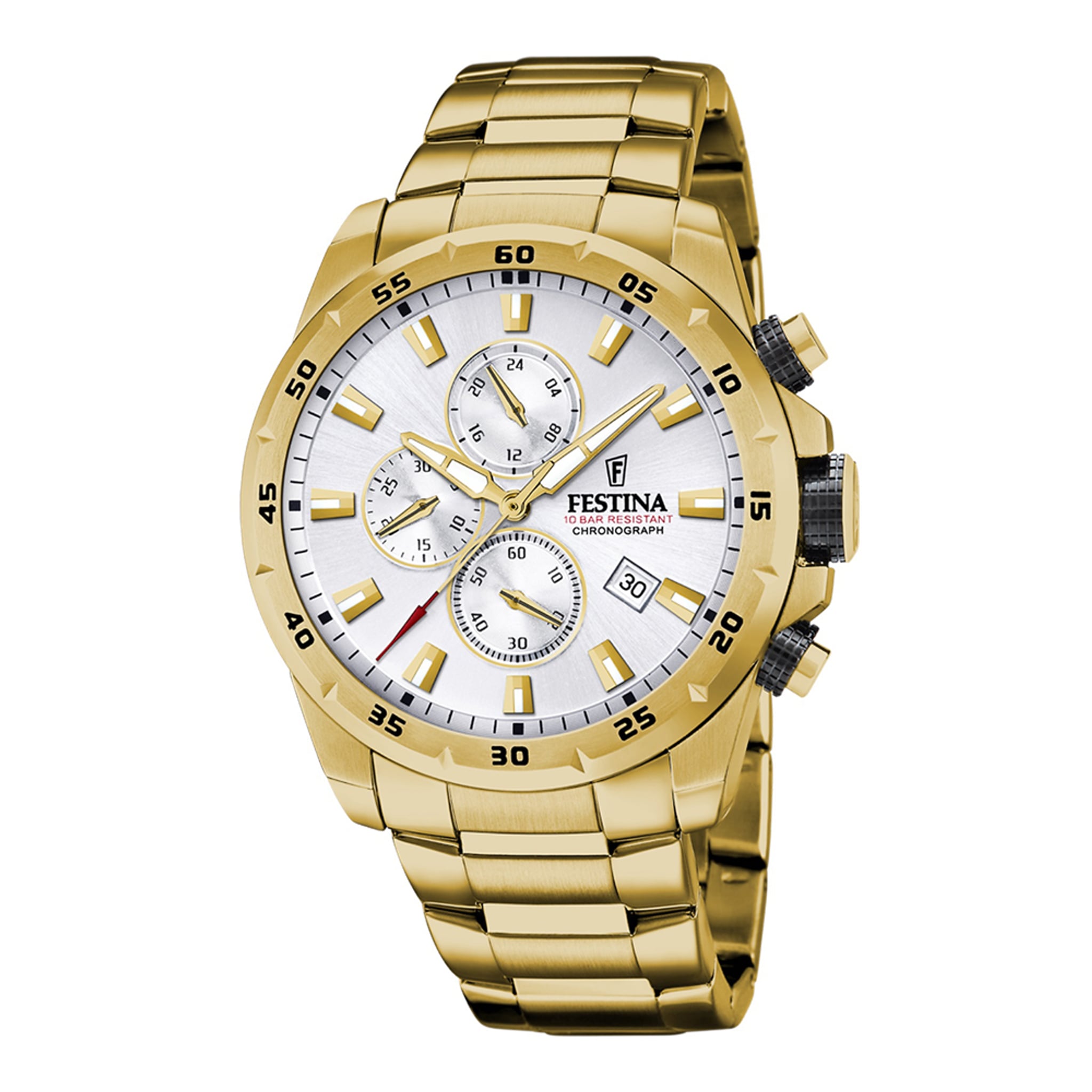Festina Armbanduhr aus Edelstahl in Gold, 4,5×1,3 cm