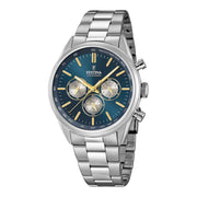 Herrenuhr Chronograph Edelstahl silber 44 mm Quarz | Festina