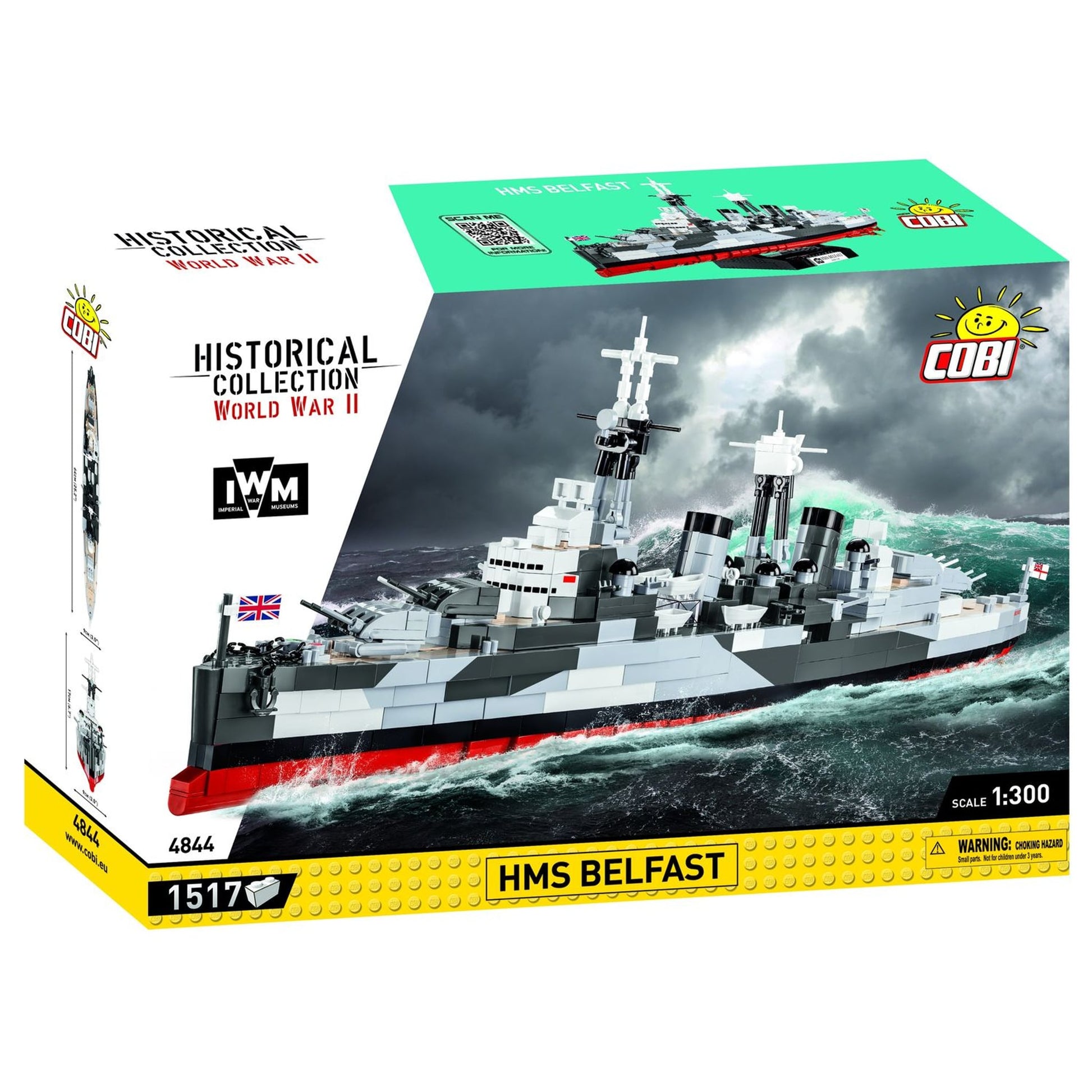 Konstruktionsspielzeug HC WWII HMS BELFAST IWM 1517 Teile Maßstab 1:300