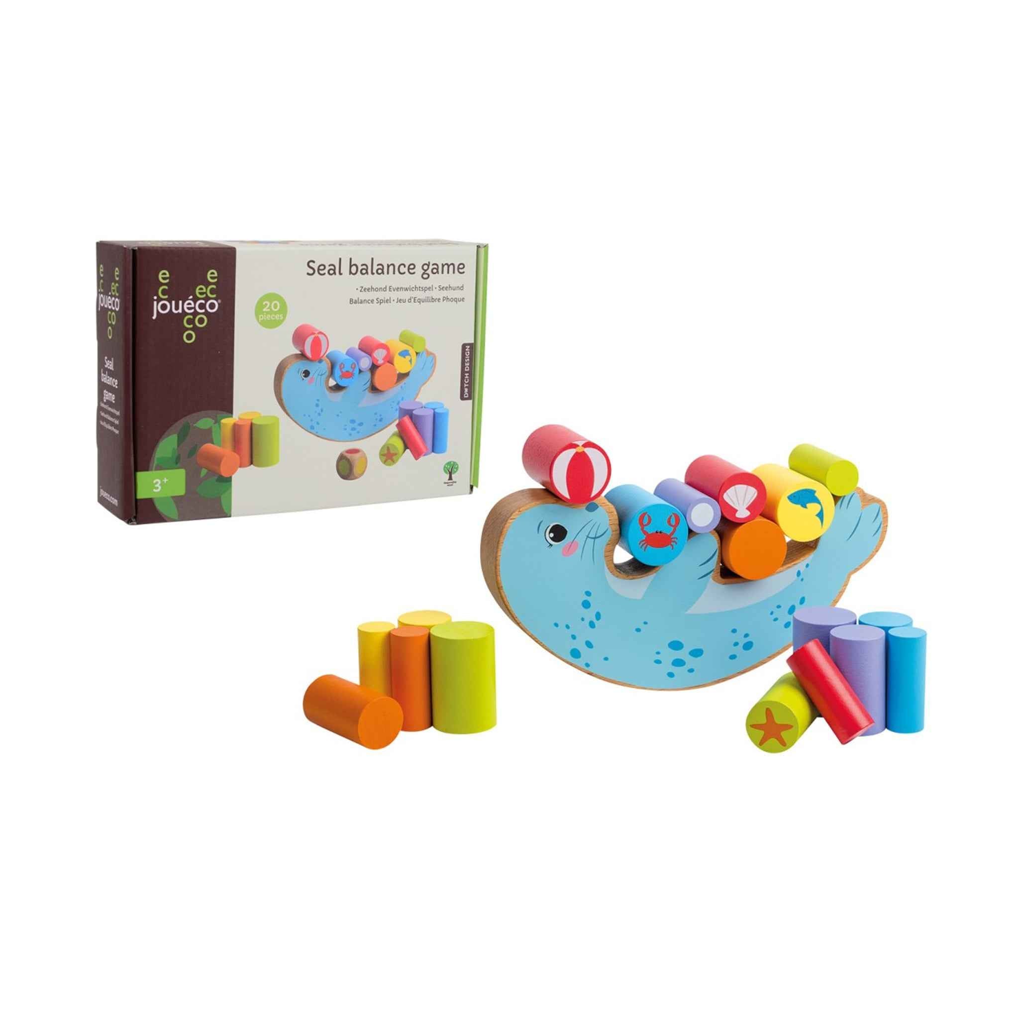Balance-Spiel aus Holz mehrfarbig 21,5 cm 20-teilig ab 3 Jahre | Jouéco