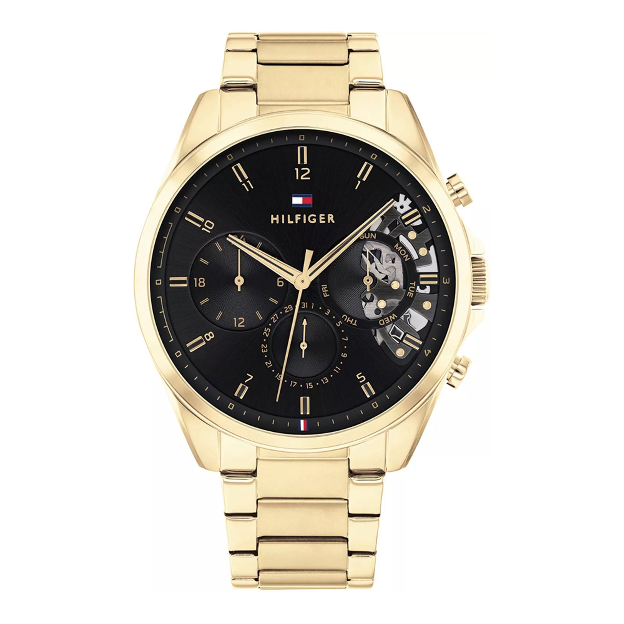 TOMMY HILFIGER Herrenuhr aus Edelstahl, 44 mm