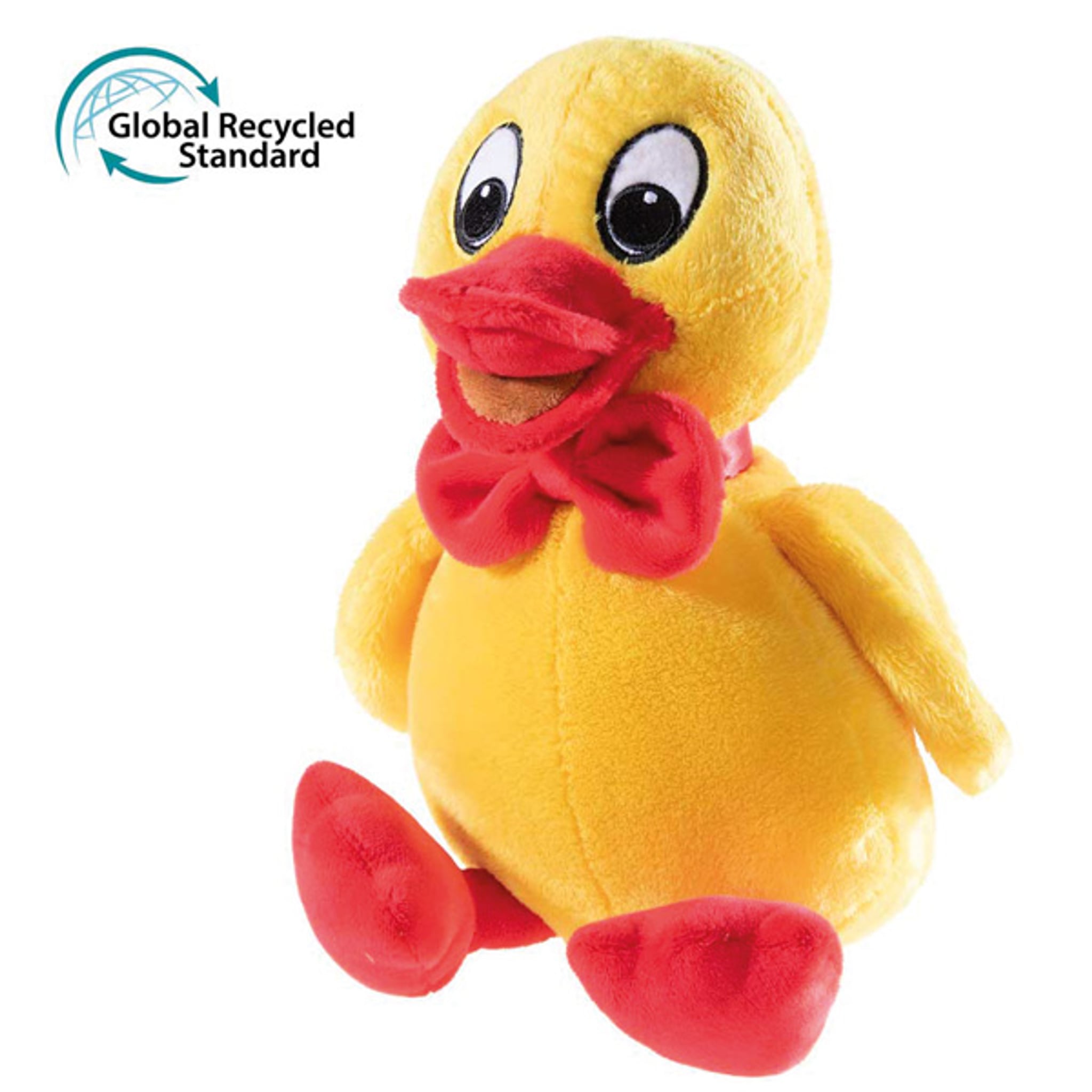 Plüschfigur aus Recyceltes PET-Plast in Gelb, 27 cm