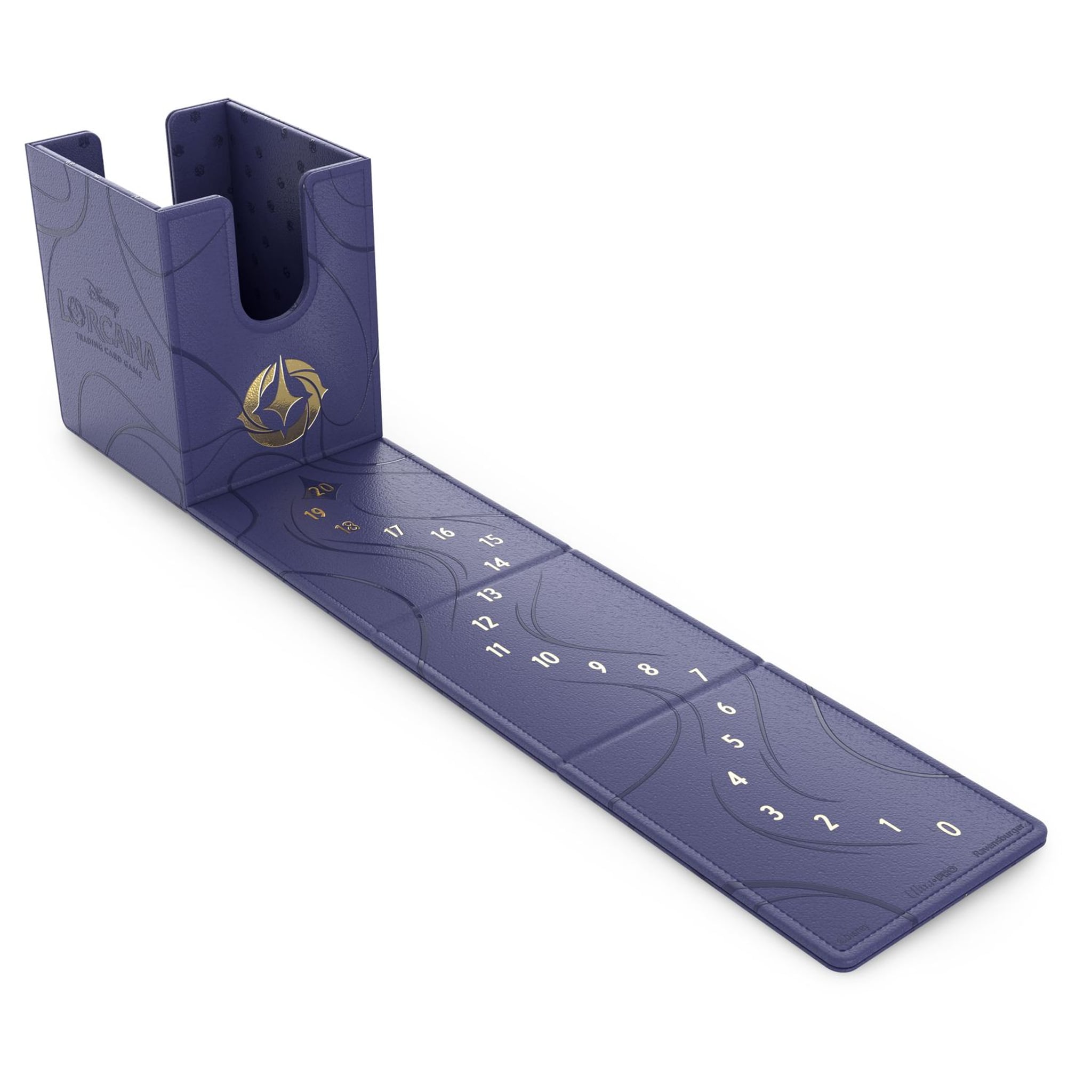 Ravensburger Deckbox aus Lederoptik in Lila, 10,2×11,5×8,5 cm