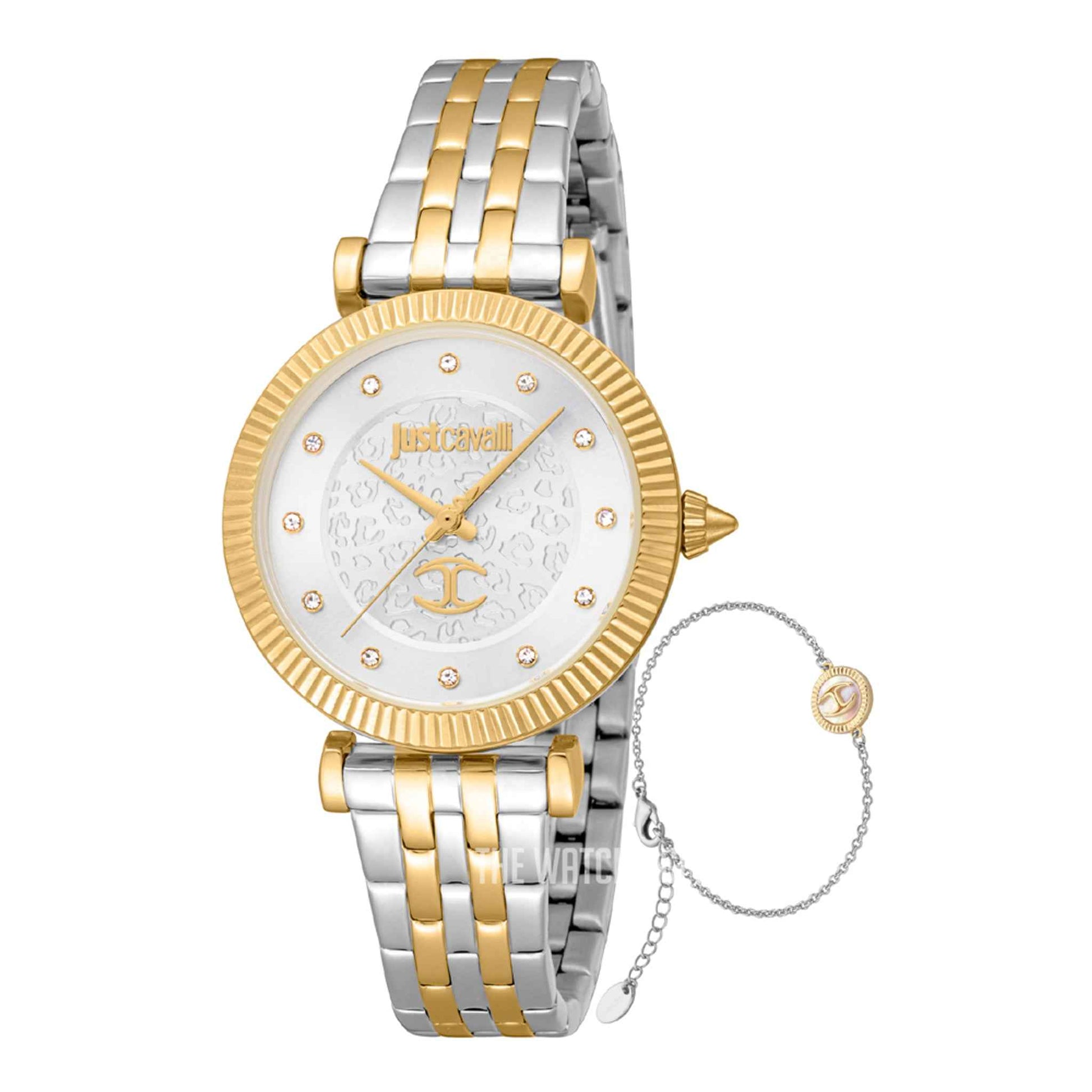 Damenuhr Unleashed Set JC1L266M0055 Edelstahl silber-gold 32 mm Quarz